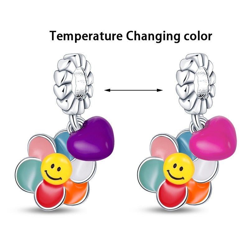 Charm Flor Corazón Cambia de Color - palacecharacters