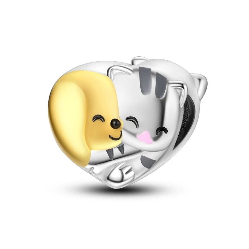 Charm Mascotas Corazón Gato y Perro - palacecharacters
