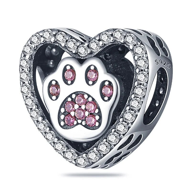 Charm Mascotas Corazón Huella - palacecharacters