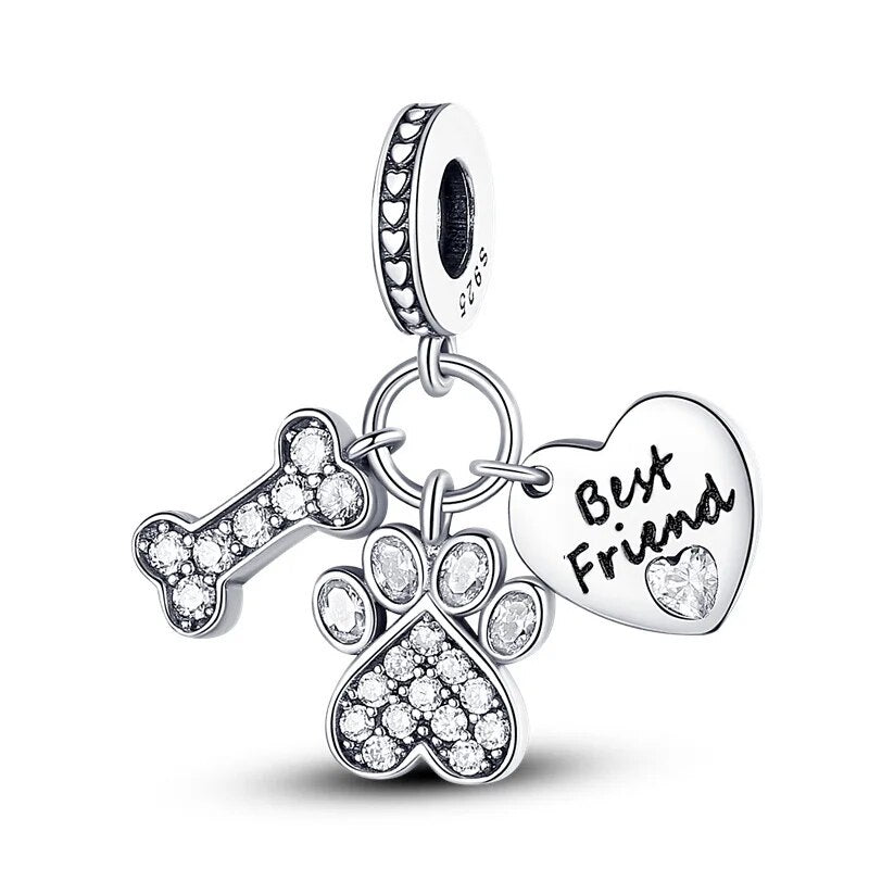 Charm Mascotas Hueso Huella Best Friend - palacecharacters