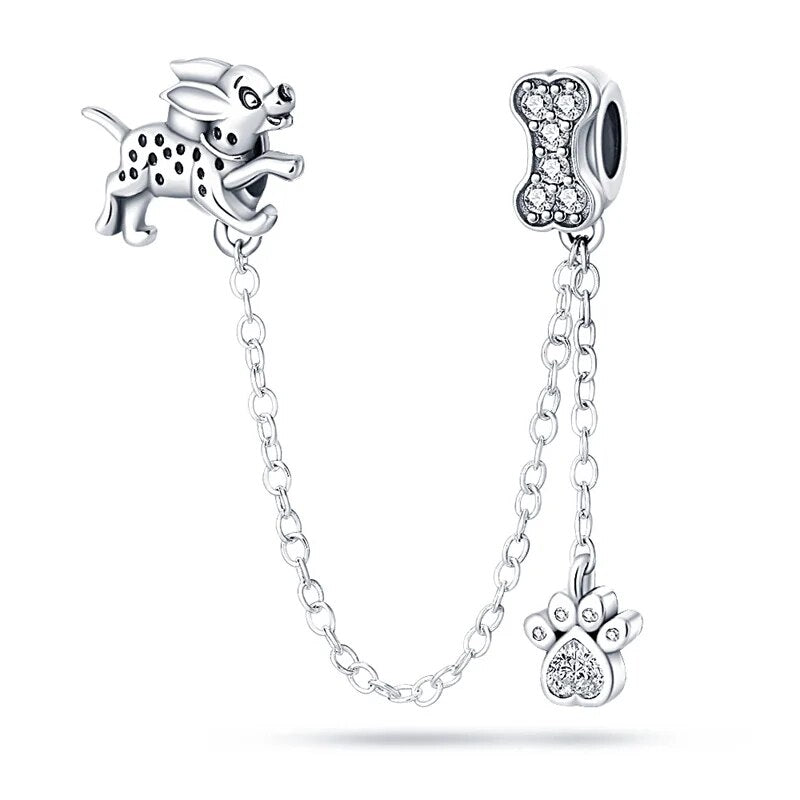 Charm Perro Hueso Cadena de Seguridad - palacecharacters